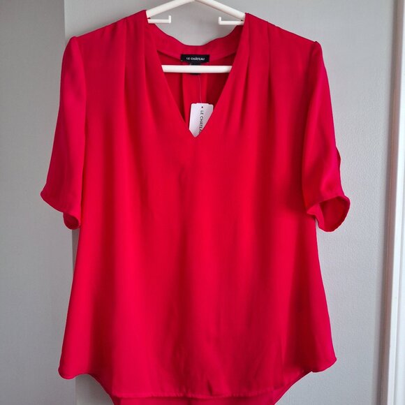 Le Chateau Pink Short Sleeve Blouse - Picture 1 of 6